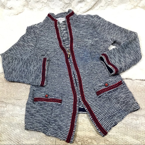 ST. John Nautical Zip Sweater Blazer - Picture 1 of 8